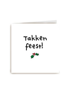 kerstkaart humor takken feest