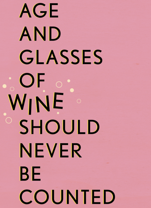 kaart vrouw grappig glasses of wine should never be counted