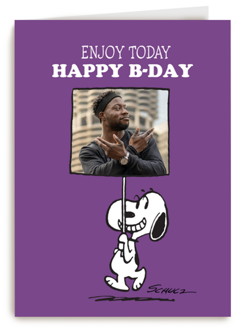 Peanuts Happy Bday Fotokaart