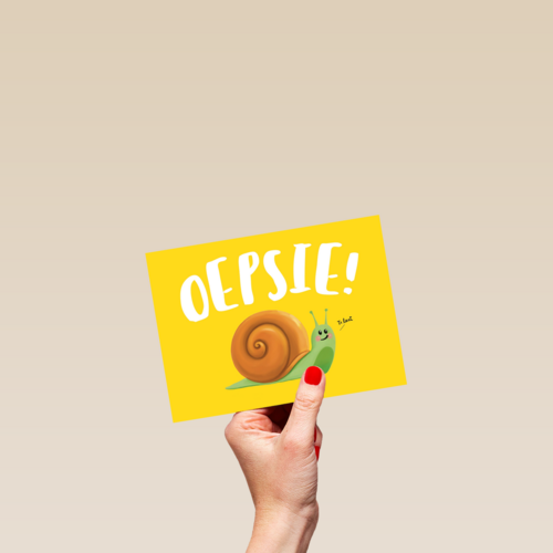 oepsie zei de slak