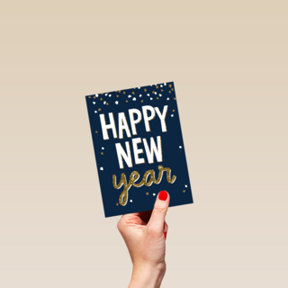 happy new year blue