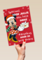 Minnie Mouse kerstkus door de brievenbus