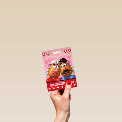 Toy Story liefde kaart Mr en Mrs Potatohead