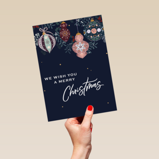 Kerstornamenten Wish you merry xmas