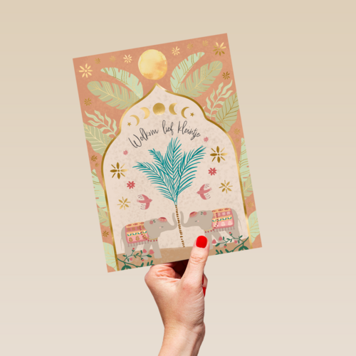Welkom lief kleintje roze symbolic art