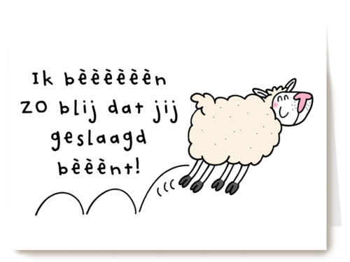 geslaagd kaart ik beeeeen zo blij dat jij geslaagd bent