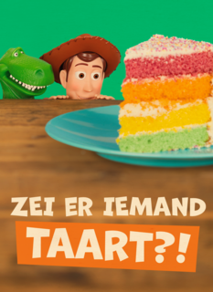 Toy Story kaart Zei er iemand taart