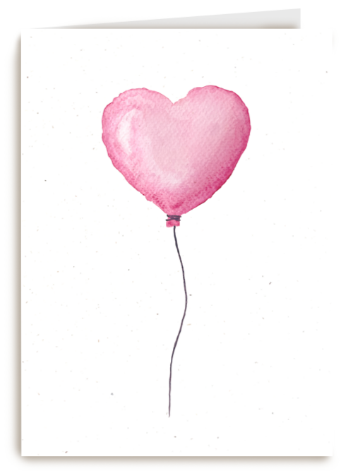 Ballon met hart zonder tekst