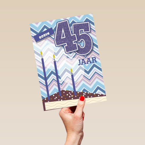 verjaardag leeftijden taart 45