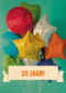 verjaardag leeftijden gekleurde ballonnen