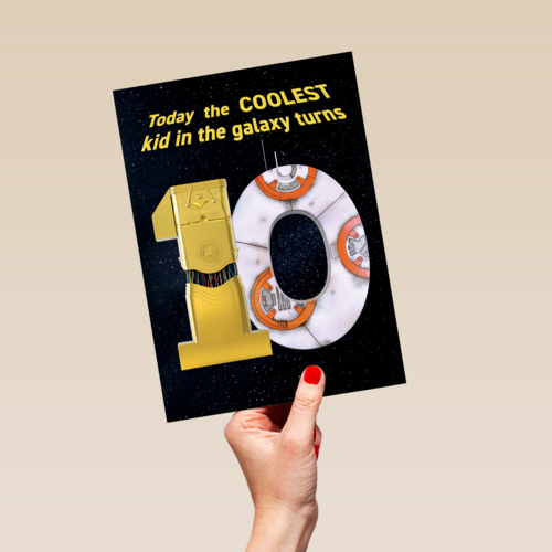 Star Wars verjaardagskaart 10 jaar