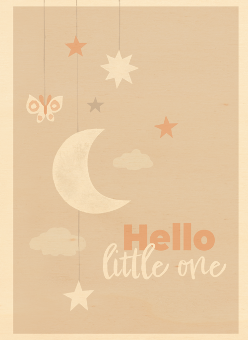 Maan en sterren hello little one