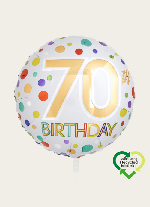 Hallmark Ballon Eco 70 Verjaardag &VerticalLine;  Cadeau Cijferballonnen &VerticalLine;