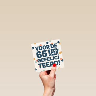 Voor de 65e keer gefeliciteerd