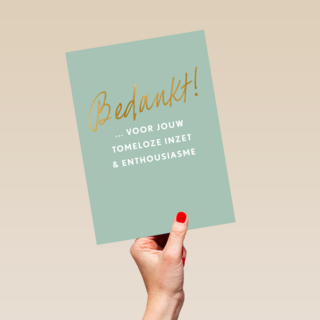Bedankt kaart thuiswerken voor jouw tomeloze inzet