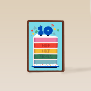 Hiep Hiep Hoera 10 jaar jongen