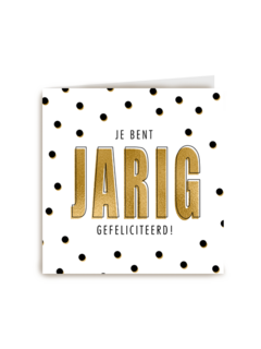 verjaardag kaart stijlvol je bent jarig gefeliciteerd