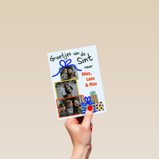 Sinterklaas Fotokaart Groetjes Van Sint