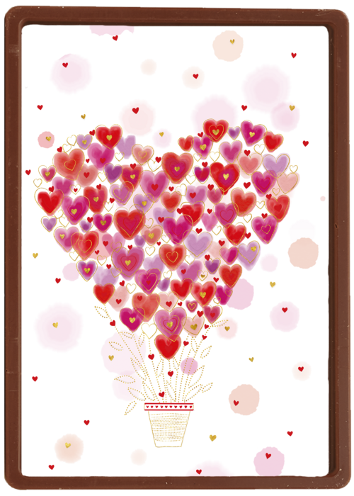 Chocolade Kaart Liefde | Hallmark | Chocolade Kaart Hallmark | Liefde | Turnowsky Harten Bloemen