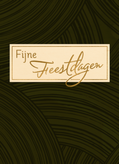 Kerstkaart stijlvol fijne feestdagen