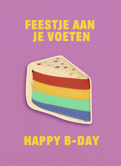 Houten Kaart Verjaardagskaarten | Eat My Socks Feestje Taart