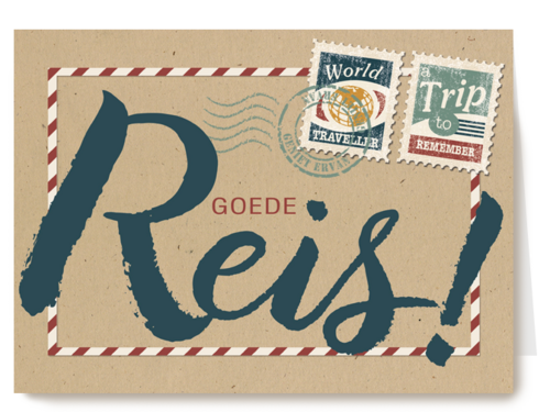 restyle reizen kaart met de tekst goede reis