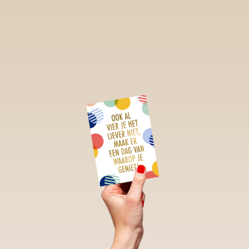 Verjaardagskaart confetti