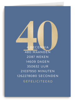 verjaardagskaart 40 4 decennia