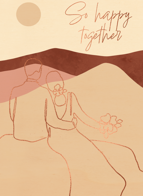 Houten Kaart Huwelijksjubileum | Houten Kaart Hallmark | Huwelijksjubileum | Love Story So Happy Together