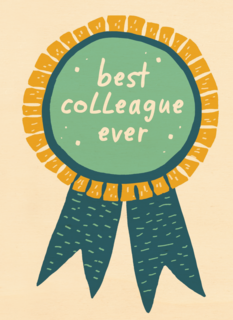 Bedankt kaart thuiswerken best collegue ever groen