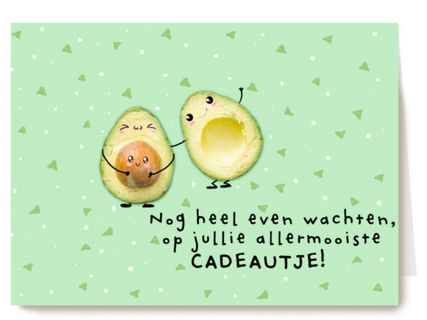zwangerschap felicitatie klassiek nog heel even wachten