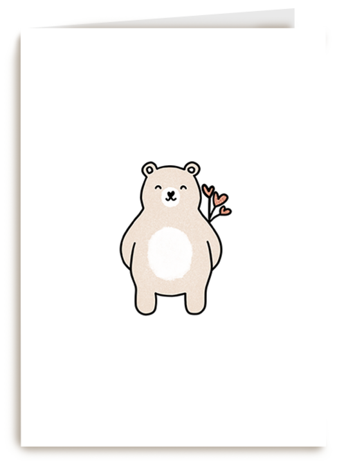 Kaart | Sorry Bedankt | Bedankt Beer Met Bloemen