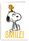Verjaardagskaart Snoopy smile