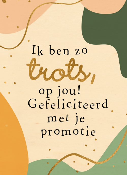 Houten Kaart Nieuwe Baan | Houten Kaart Hallmark | Nieuwe Baan | Promotie Kaart Trots