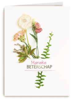 botanical kaart beterschap met een bloemetje