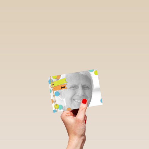 fotokaart man stippen