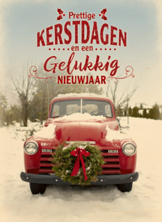 pick up truck in de sneeuw