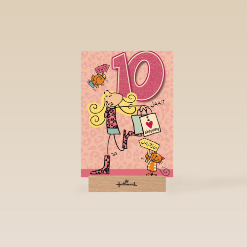 verjaardag leeftijden 10 jaar roze