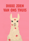 dikke zoen van ons thuis alpaca
