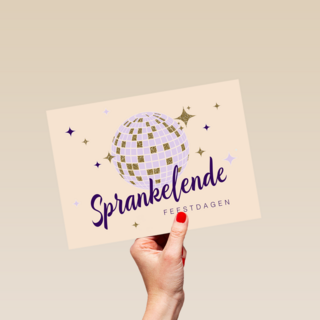 Kerstkaart sprankelende feestdagen