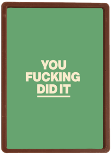 andC You fucking did it