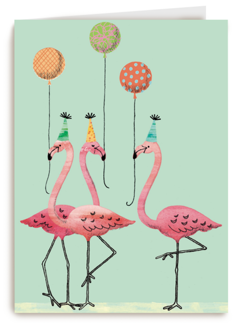 Verjaardagskaart Hallmark | Flamingo Party