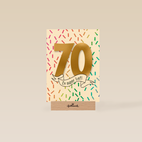 Verjaardagskaart 70 jaar en super lief