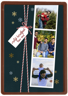 kerstkaart fotokaart fotostrip 3 kaders
