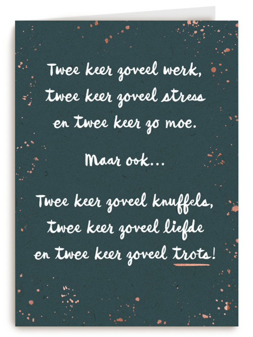 geboorte meerling 2x zoveel knuffelen