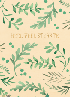 Heel veel sterkte met groene takken