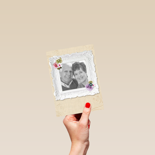 fotokaart onze ouders zijn zoveel jaar getrouwd