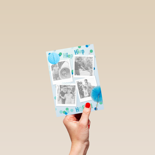 4 fotos slingers blauw