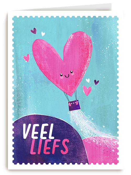 Verjaardagskaart Hallmark | Kinderpostzegels - Veel liefs