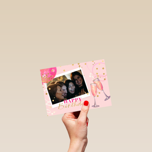 verjaardag kaart foto happy birthday met bubbels